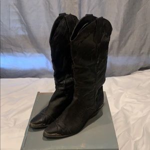 Black vintage cowboy boots